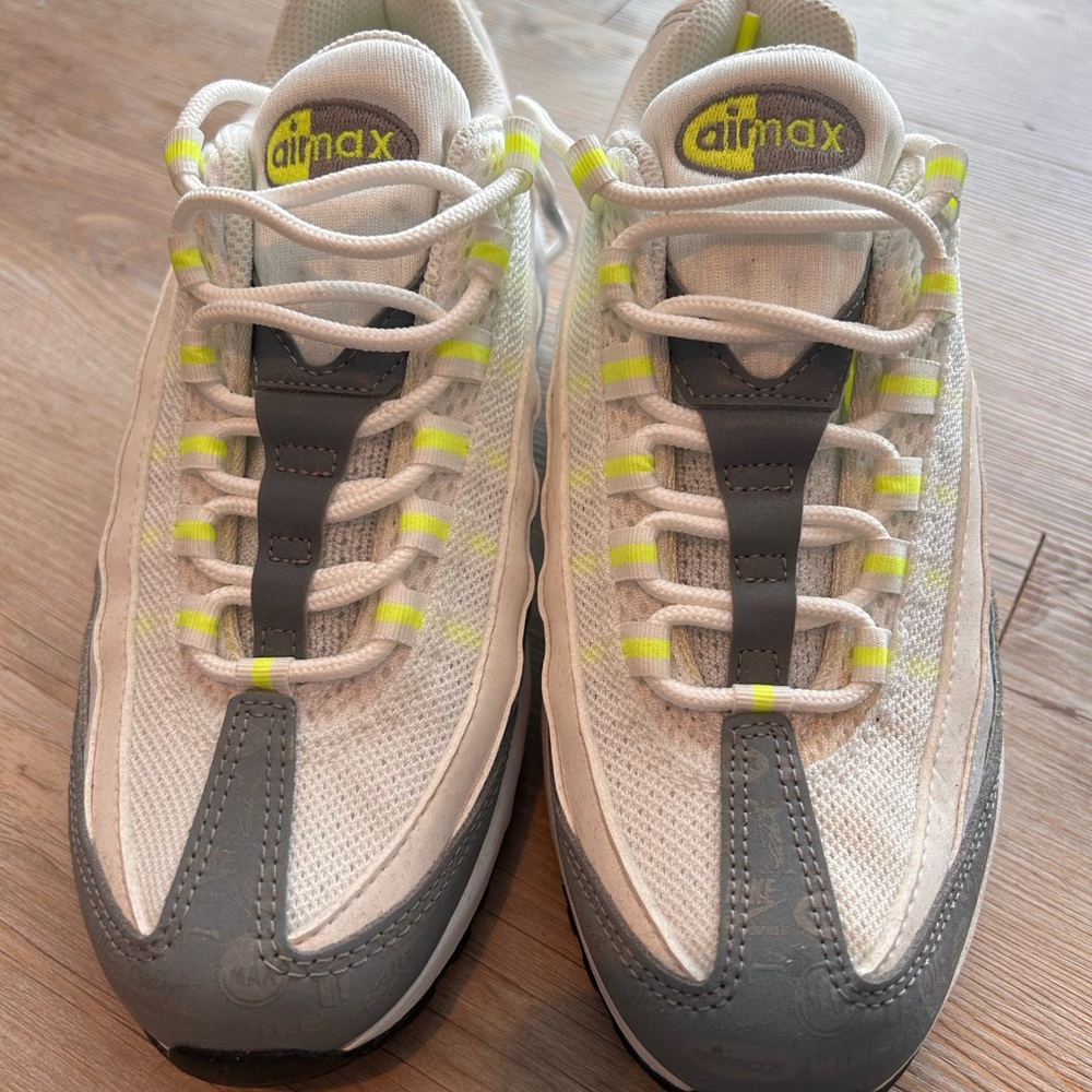 Nike Air Max White and Gray with Neon Accents